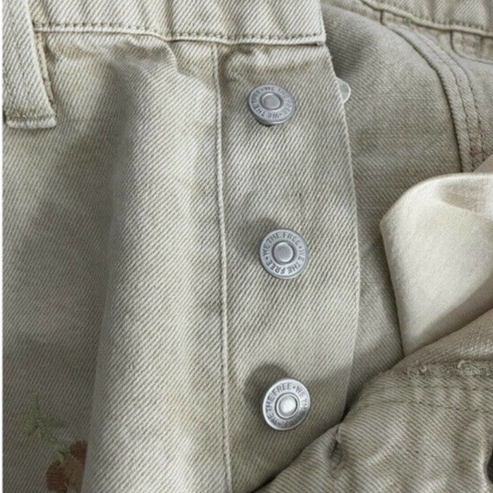 We The Free Blue and Yellow Flare Jeans with Floral Embroidery Size 25 - Picture 14 of 14